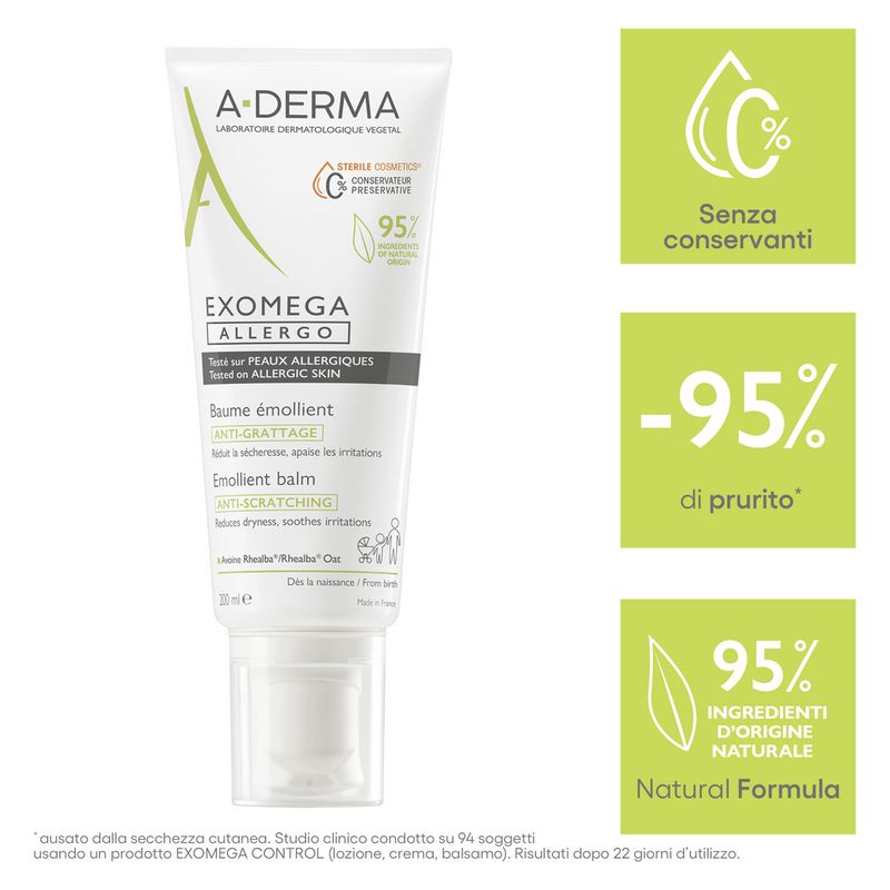 A-Derma - Exomega Allergo Baume Émollient Anti-Grattage A-Derma - Exomega Allergo Baume Émollient Anti-Grattage
