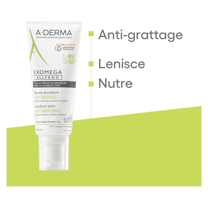 A-Derma - Exomega Allergo Baume Émollient Anti-Grattage A-Derma - Exomega Allergo Baume Émollient Anti-Grattage