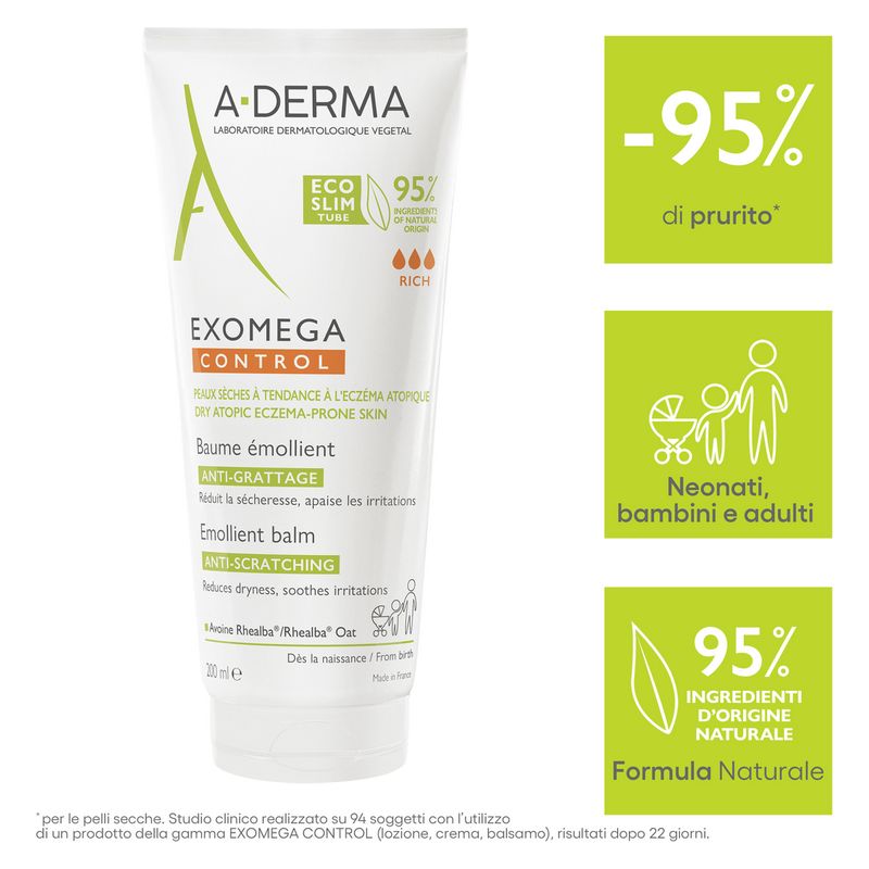 A-Derma - Exomega Control Baume Émollient Anti-Grattage A-Derma - Exomega Control Baume Émollient Anti-Grattage