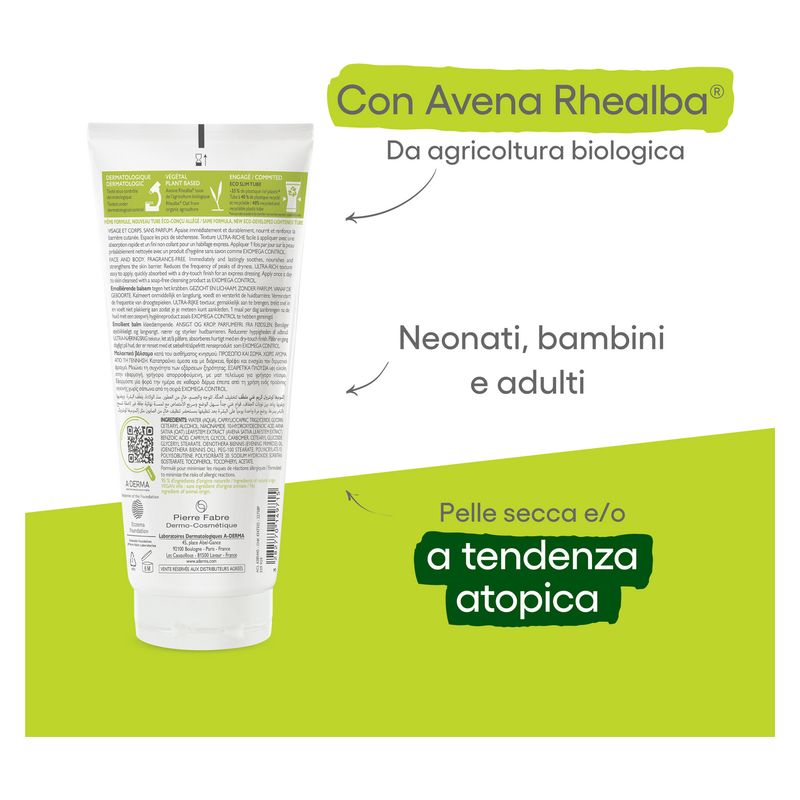 A-Derma - Exomega Control Baume Émollient Anti-Grattage A-Derma - Exomega Control Baume Émollient Anti-Grattage