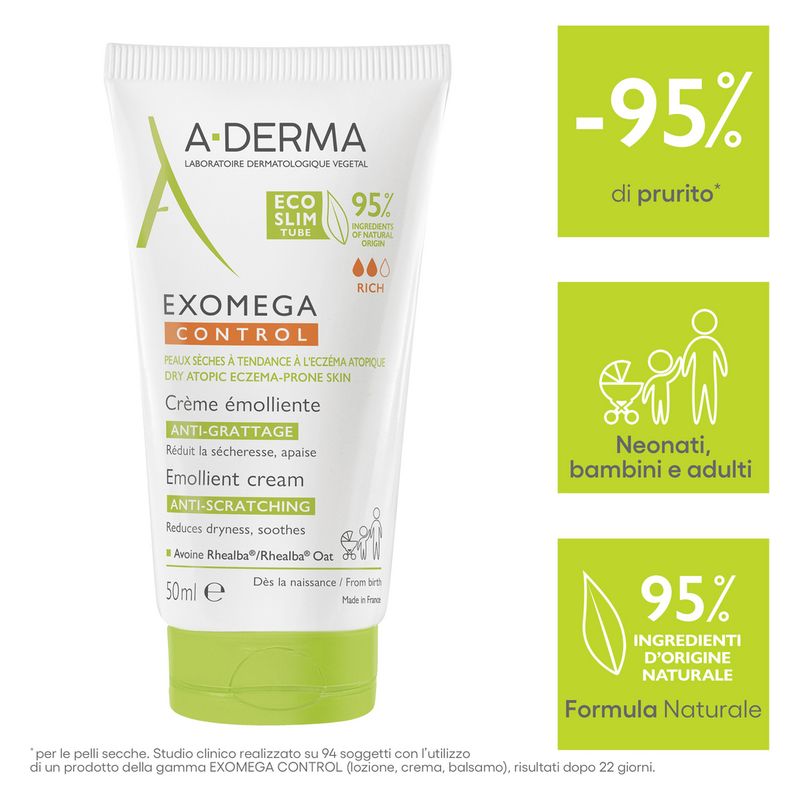 A-Derma - Exomega Control Crème Émolliente Anti-Grattage