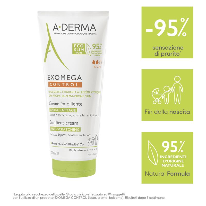 A-Derma - Exomega Control Crème Émolliente Anti-Grattage A-Derma - Exomega Control Crème Émolliente Anti-Grattage