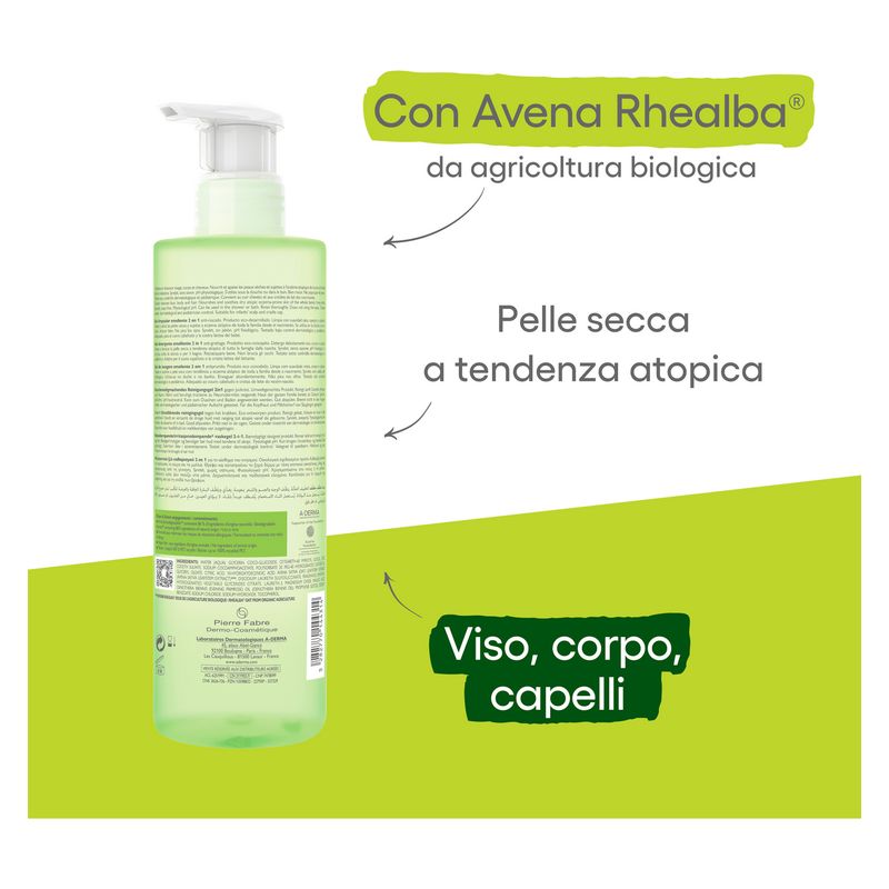 A-Derma - Exomega Control Gel Lavant Émollient 2En1 Anti-Grattage