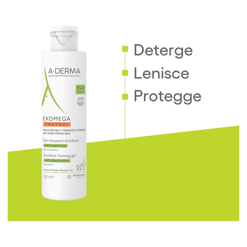 A-Derma - Exomega Control Gel Moussant Émollient Anti-Grattage A-Derma - Exomega Control Gel Moussant Émollient Anti-Grattage