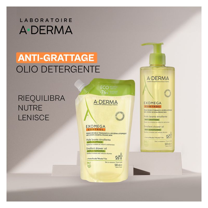 A-Derma - Exomega Control Huile Lavante Émolliente Anti-Grattage A-Derma - Exomega Control Huile Lavante Émolliente Anti-Grattage