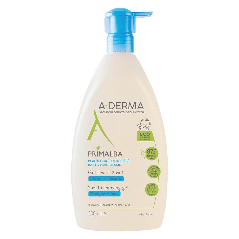 A-Derma PRIMALBA GEL LAVANT 2 EN 1 CORPS ET CHEVEUX