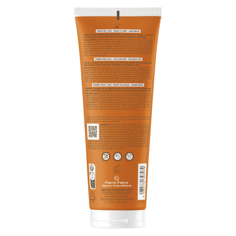 AVÈNE - Lait Enfant Spf 50+