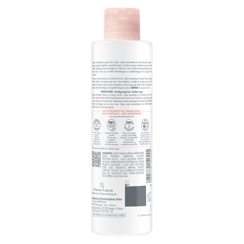 AVÈNE - Lait Démaquillant Hydrate