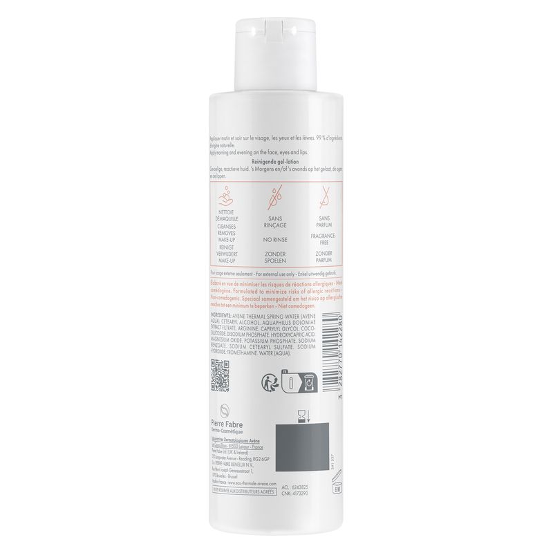 AVÈNE - Tolérance Lotion Nettoyante Gélifiée