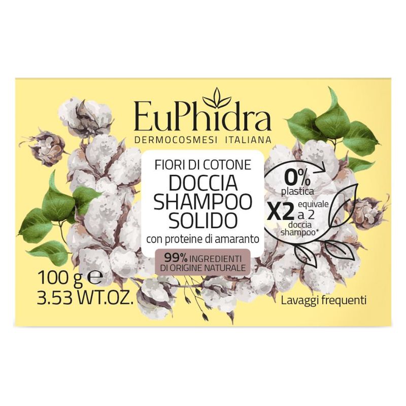 EUPHIDRA FIOR DI COTONE DOCCIA SHAMPOO SOLIDO