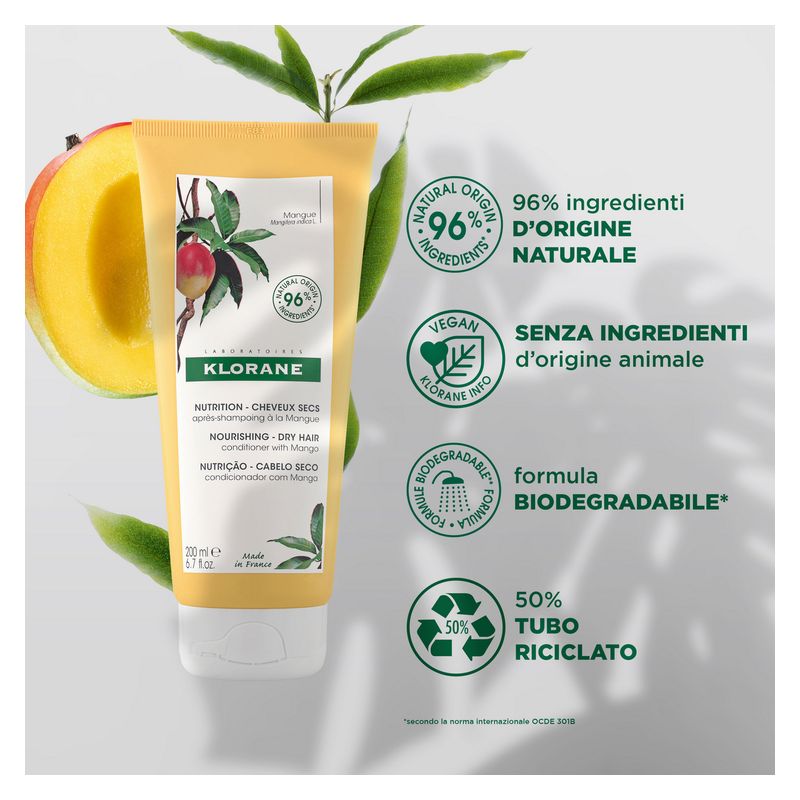 KLORANE - Nutrition - Cheveux Secs Après-Shampooing À La Mangue KLORANE - Nutrition - Cheveux Secs Après-Shampooing À La Mangue