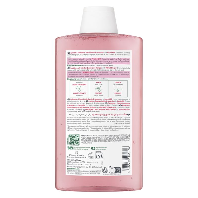 KLORANE - Shampooing À La Pivoine Bio