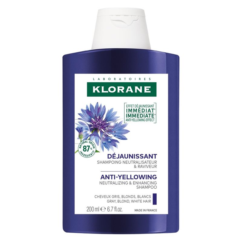 KLORANE - Shampooing Déjaunissant - Cheveux Gris. Blonds KLORANE - Shampooing Déjaunissant - Cheveux Gris. Blonds
