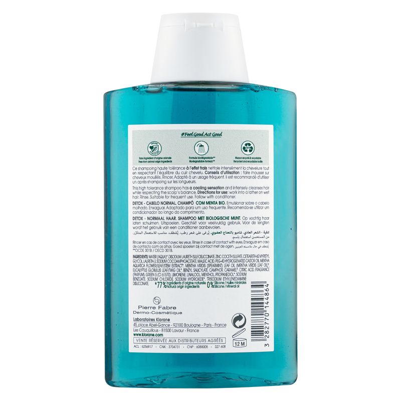 KLORANE - Shampooing Détox - Cheveux Normaux