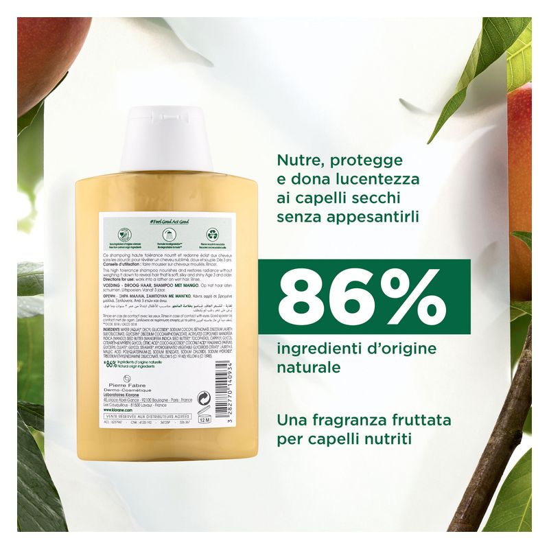KLORANE - Nutrition - Cheveux Secs Shampoing À La Mangue