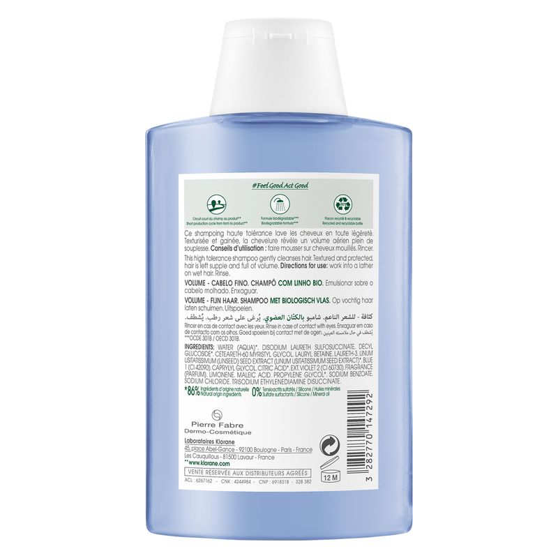 KLORANE - Shampooing Volume - Cheveux Fins KLORANE - Shampooing Volume - Cheveux Fins