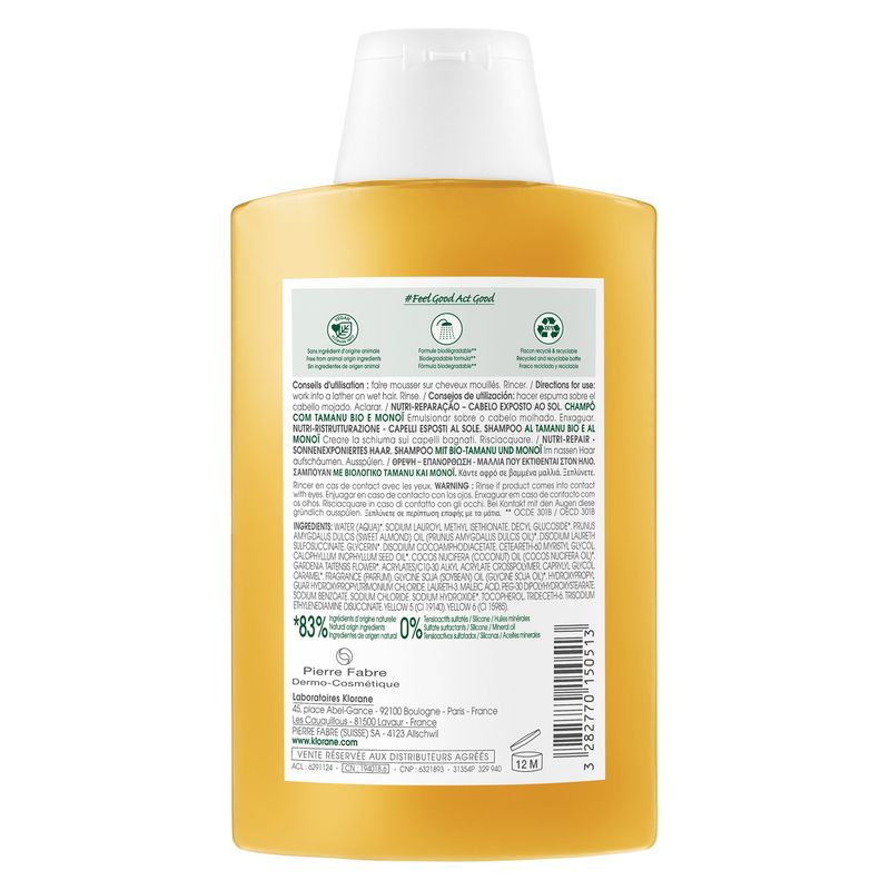 KLORANE - Shampooing Soin Soleil Capillaire KLORANE - Shampooing Soin Soleil Capillaire