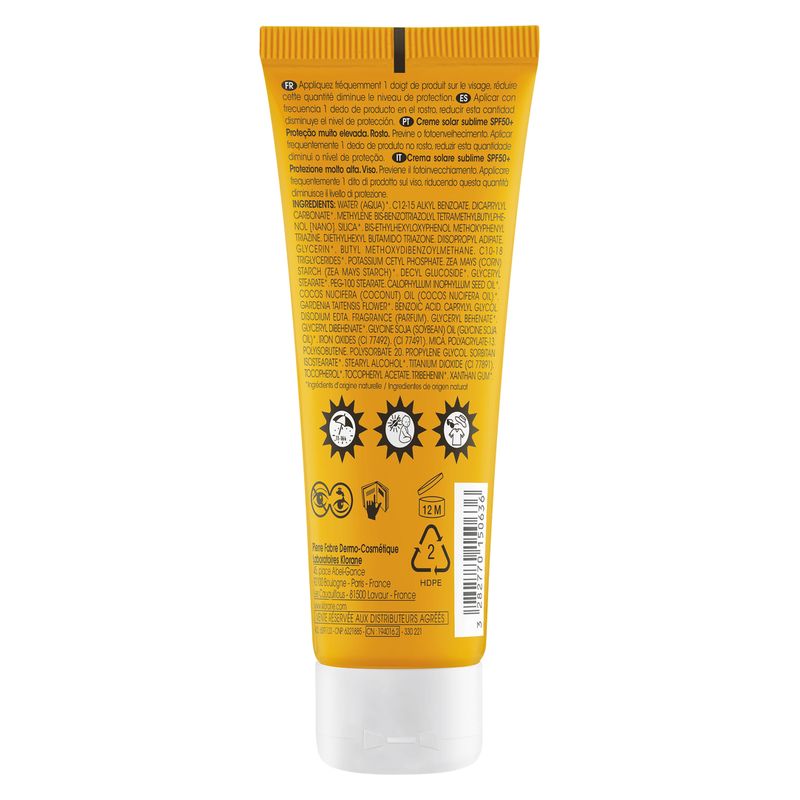 KLORANE - Crème Solaire Sublime Spf 50+