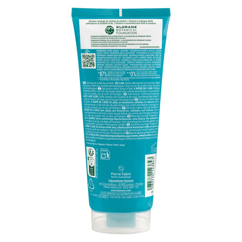 KLORANE - Gel Doccia Nutritivo Acqua Di Tiaré