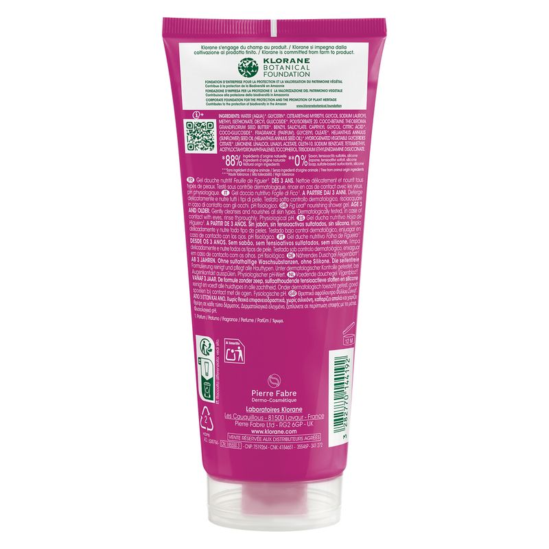 KLORANE - Gel Doccia Nutritivo Foglie Di Fico KLORANE - Gel Doccia Nutritivo Foglie Di Fico