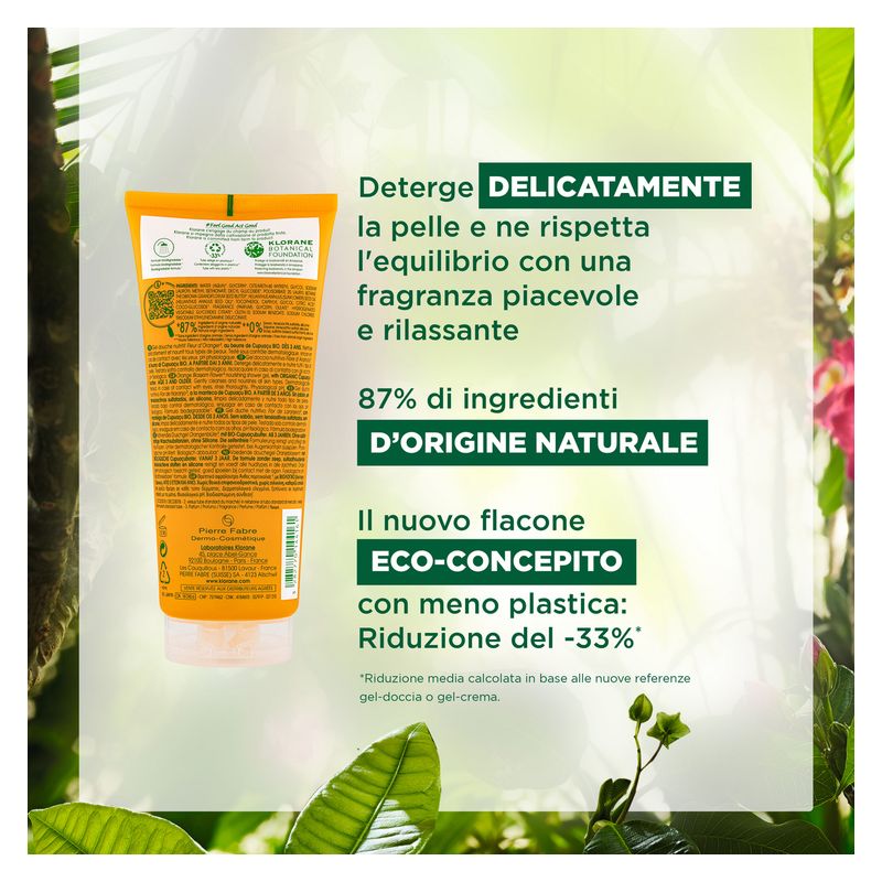 KLORANE - Gel Doccia Nutritivo Fiori D'arancio