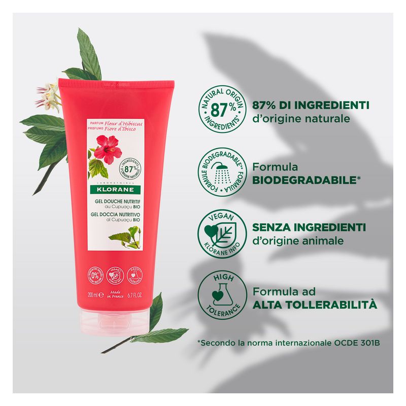 KLORANE - Gel Doccia Nutritivo Fiore D'ibisco