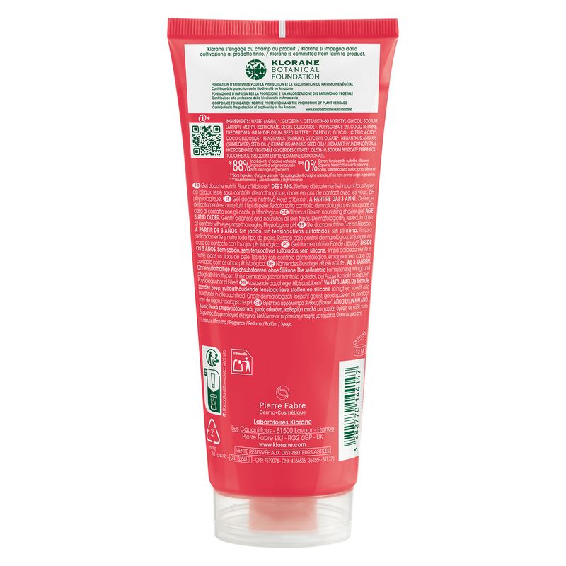 KLORANE - Gel Doccia Nutritivo Fiore D'ibisco