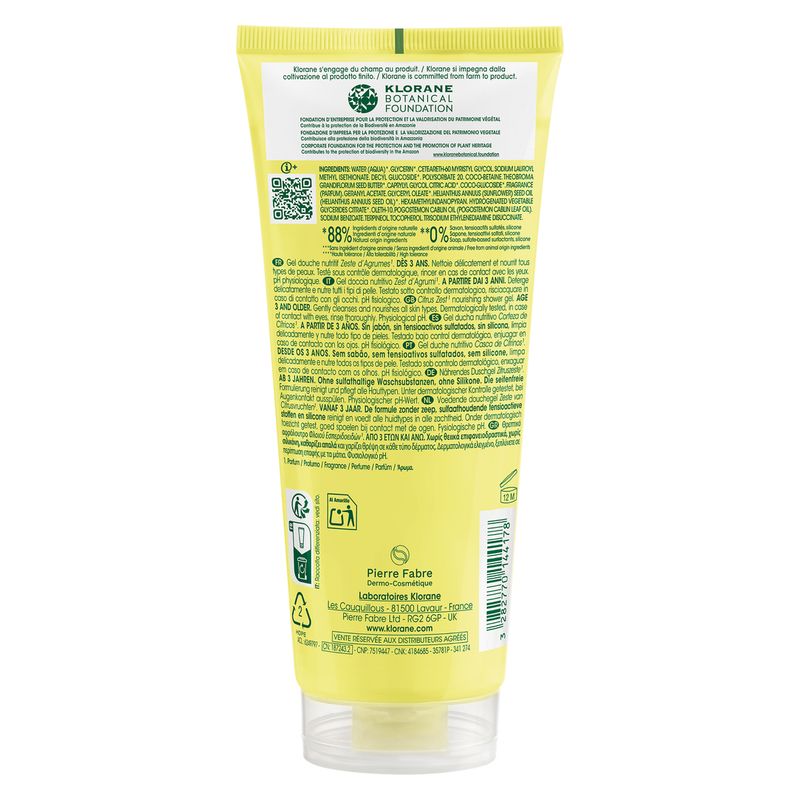KLORANE - Gel Doccia Nutritivo Al Capuacu Bio