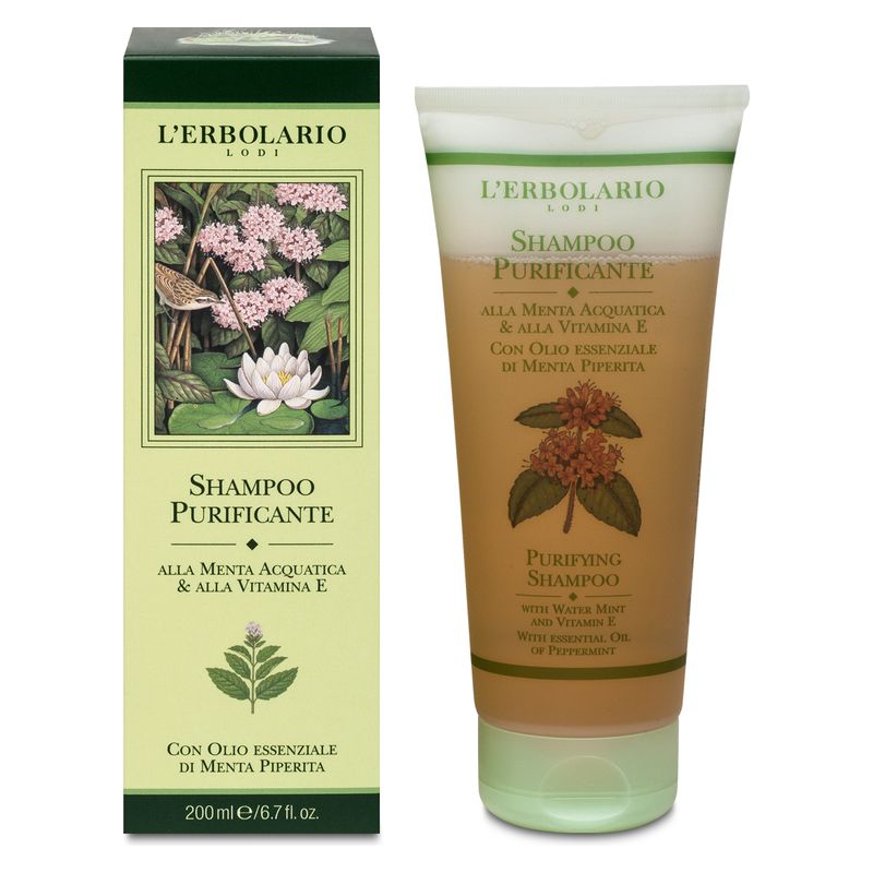 L'Erbolario - Shampoo Purificante Alla Menta Acquatica & Alla Vitamina E L'Erbolario - Shampoo Purificante Alla Menta Acquatica & Alla Vitamina E