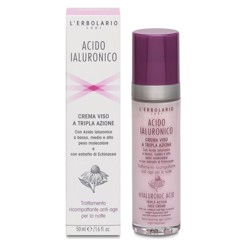 L'Erbolario - Acido Ialuronico Crema Viso A Tripla Azione Anti-Age Notte L'Erbolario - Acido Ialuronico Crema Viso A Tripla Azione Anti-Age Notte