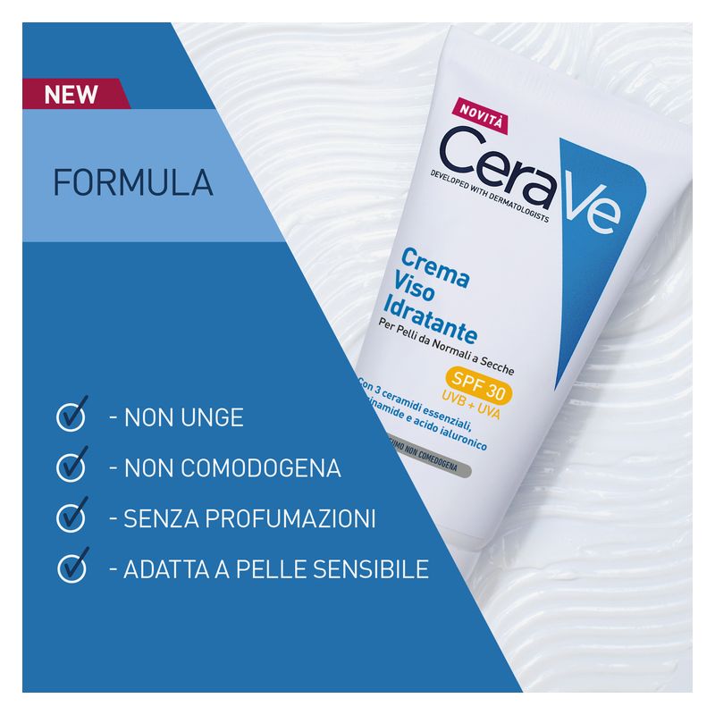 CERAVE - Crema Viso Idratante Per Pelli Da Normali A Secche Spf 30