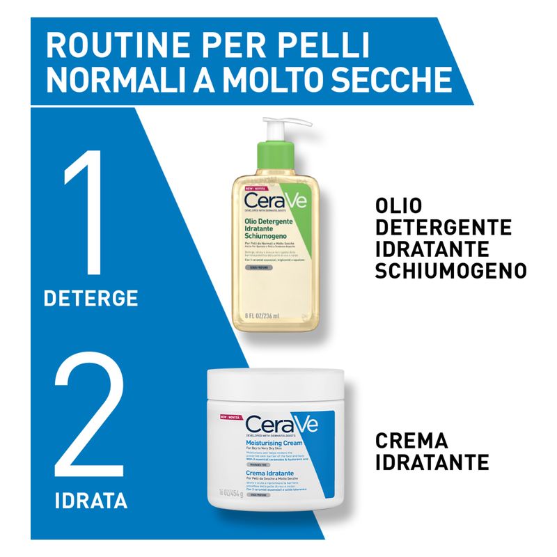 CERAVE - Olio Detergente Idratante Schiumogeno Per Pelli Da Normali A Molto Secche CERAVE - Olio Detergente Idratante Schiumogeno Per Pelli Da Normali A Molto Secche