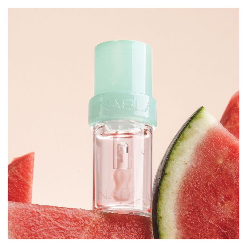 NABLA Lip Candy Oil, Olio Labbra Idratante Donna, 4,5 ml, Watermelon, Finish Lucido, Trattamento Rimpolpante e Nutriente, Non Appiccicoso