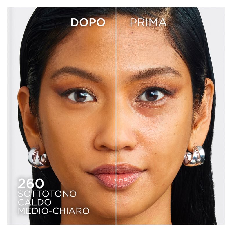 L'Oréal Infaillible Skin Ink, Fondotinta e Correttore 2-in-1, Donna, 15 ml, Colore 260 Medium Warm, Lunga Tenuta Fino a 48 Ore, Finish Opaco