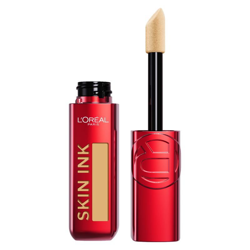 L'Oréal Paris Infaillible Skin Ink, Correttore Liquido Lunga Tenuta, 15 ml, Colore 290 Medium Warm, Finish Opaco, Fondotinta 2-in-1 Alta Coprenza