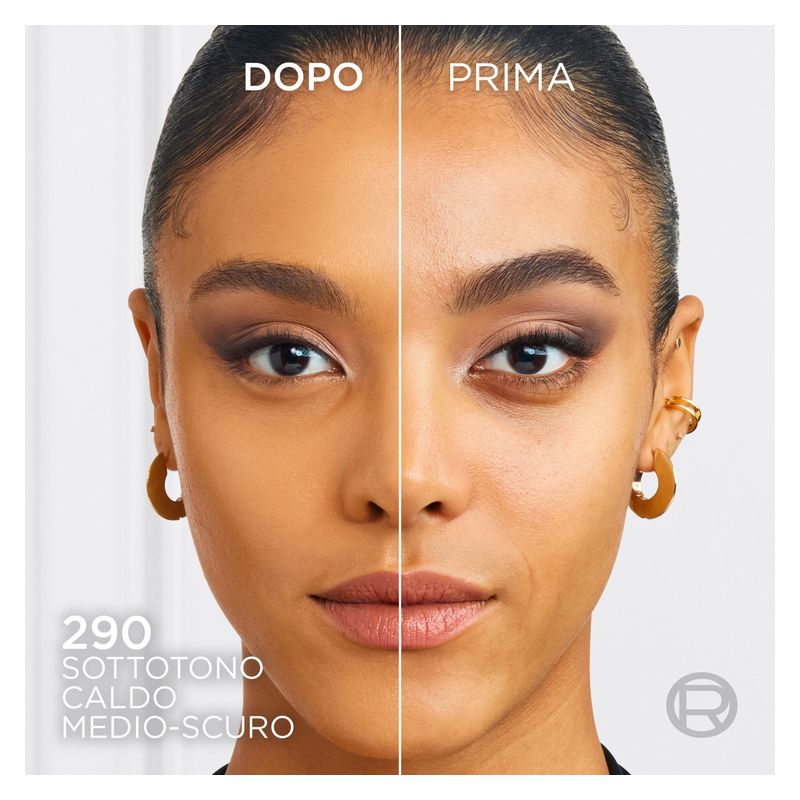 L'Oréal Paris Infaillible Skin Ink, Correttore Liquido Lunga Tenuta, 15 ml, Colore 290 Medium Warm, Finish Opaco, Fondotinta 2-in-1 Alta Coprenza