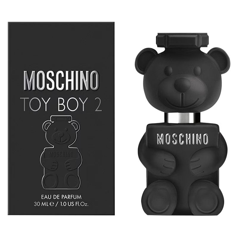 Moschino Toy Boy, Eau de Parfum Uomo, 30 ml Spray, Profumo maschile legnoso e speziato con note di pepe rosa, pera e vetiver, iconico orsetto nero