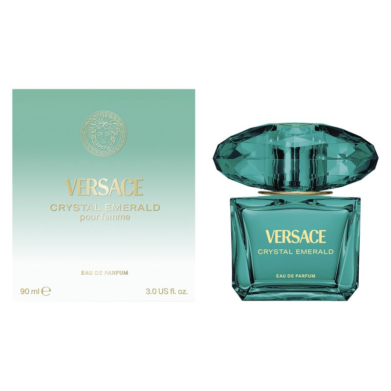 Versace Crystal Emerald Pour Femme, Eau de Parfum Donna, 90 ml Spray, Fragranza Floreale Fruttata, Profumo femminile seducente e lussuoso Versace Crystal Emerald Pour Femme, Eau de Parfum Donna, 90 ml Spray, Fragranza Floreale Fruttata, Profumo femminile seducente e lussuoso