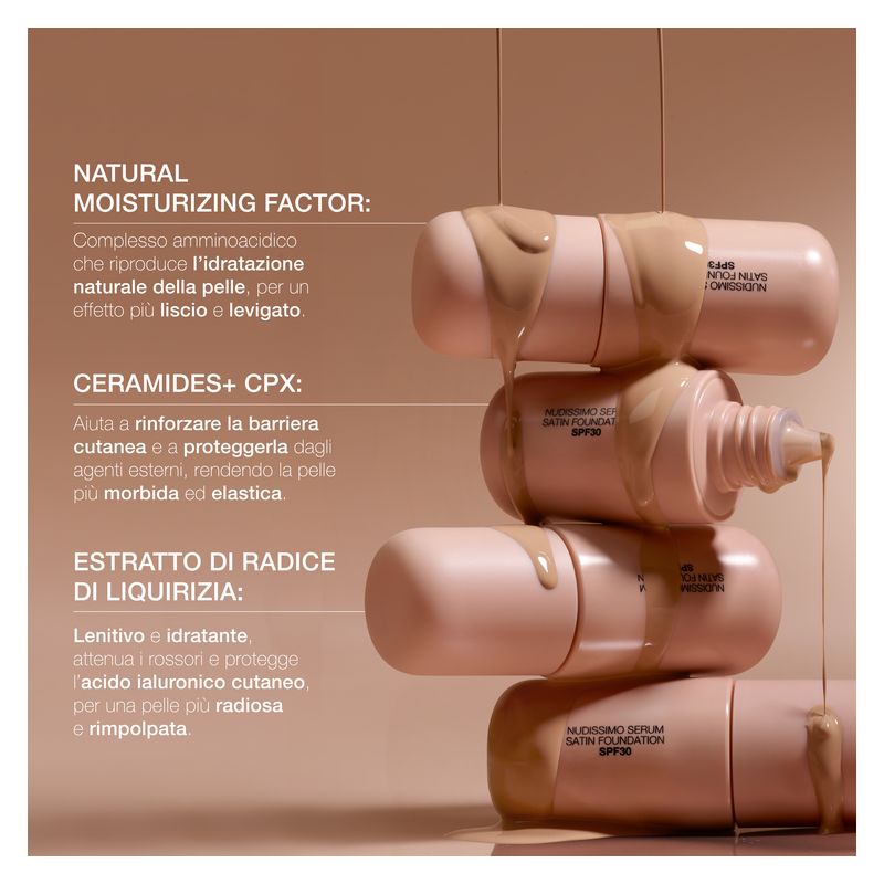 Diego dalla Palma Nudissimo Serum Satin Foundation, Fondotinta Fluido SPF 30, Idratante Lunga Tenuta, Finish Satinato, Colore 316N Sabbia, 30 ml Diego dalla Palma Nudissimo Serum Satin Foundation, Fondotinta Fluido SPF 30, Idratante Lunga Tenuta, Finish Satinato, Colore 316N Sabbia, 30 ml
