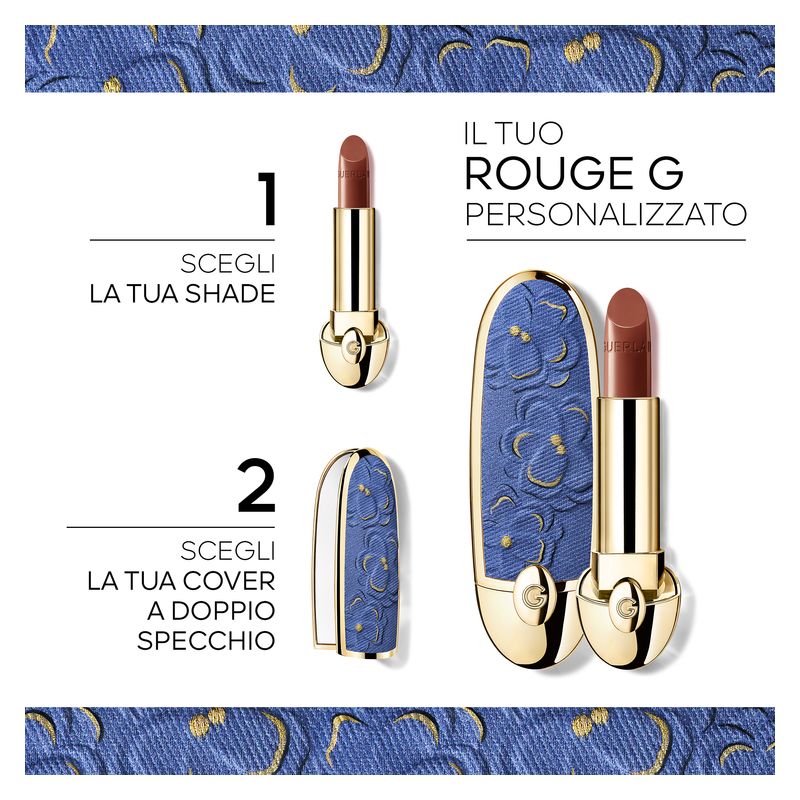 Guerlain - Rouge G De Guerlain La Cover Con Doppio Specchio - COLLEZIONE BLOOMING DENIM