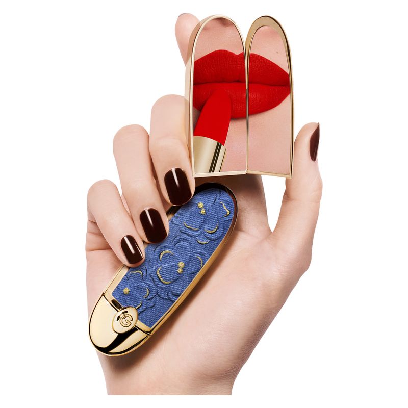 Guerlain - Rouge G De Guerlain La Cover Con Doppio Specchio - COLLEZIONE BLOOMING DENIM