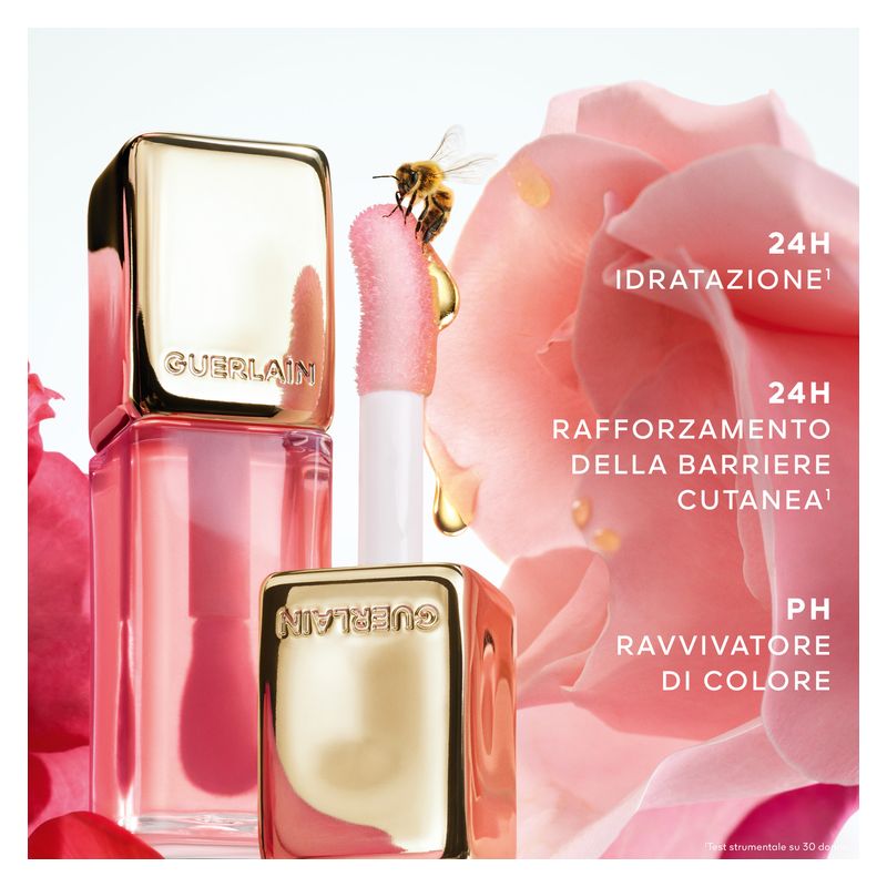 Guerlain - KISSKISS BEE GLOW OIL - OLIO LABBRA COLORATO AL MIELE - COLLEZIONE BLOOMING DENIM