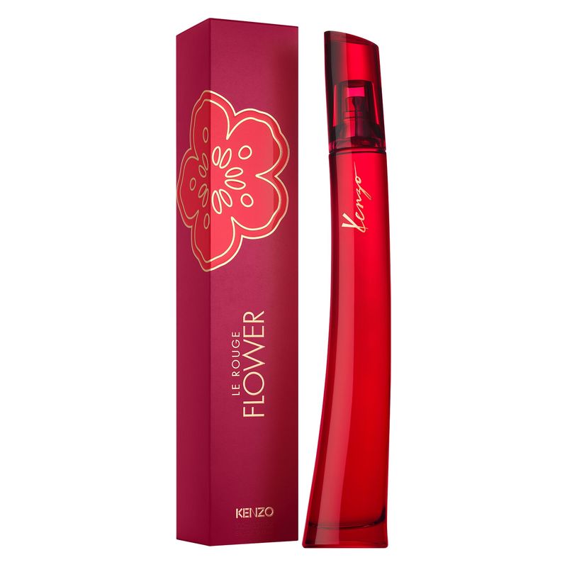 Kenzo Flower Le Rouge, Eau de Parfum Donna, 100 ml Spray, Profumo Floreale Gourmand Intenso e Sensuale