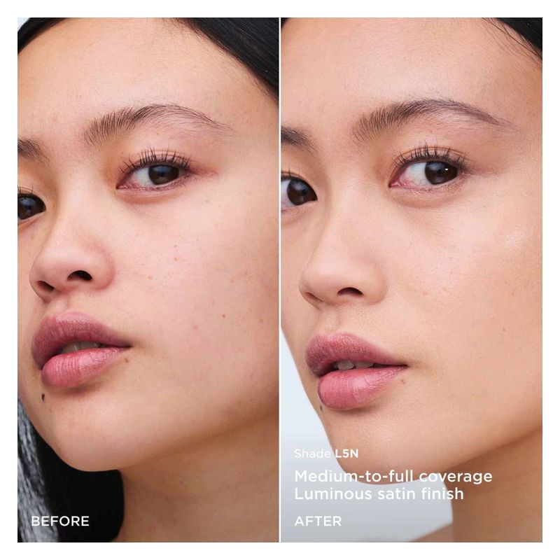 Clarins Double Serum Foundation, Fondotinta Siero Ibrido Donna, 30 ml, Colore L5N, Copertura modulabile, Finish luminoso e satinato, per tutti i tipi di pelle