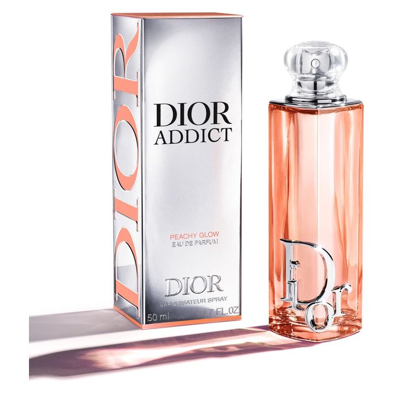 DIOR Dior Addict Peachy Glow, Eau de Parfum Donna, 100 ml Spray, Profumo Floreale Fruttato Gourmand con note di Pesca, Gelsomino e Vaniglia