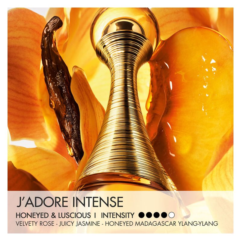 DIOR J’adore Intense, Parfum Donna, 100 ml Spray, Fragranza Floreale Mielata, Nettare sensuale e gourmand, Profumo femminile iconico e persistente