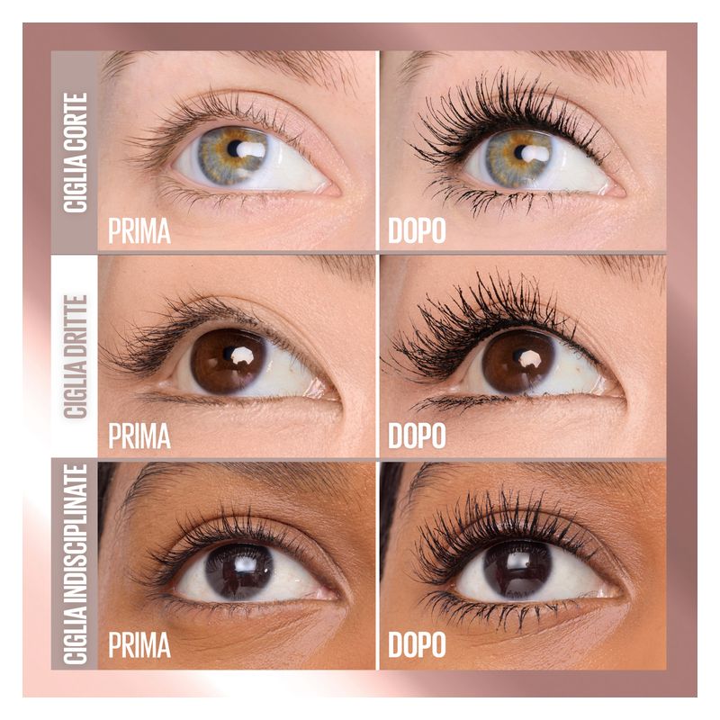 Maybelline - LASH SENSATIONAL BODY - Mascara incurvante e volumizzante a lunga tenuta