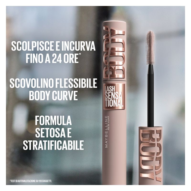 Maybelline - LASH SENSATIONAL BODY - Mascara incurvante e volumizzante a lunga tenuta