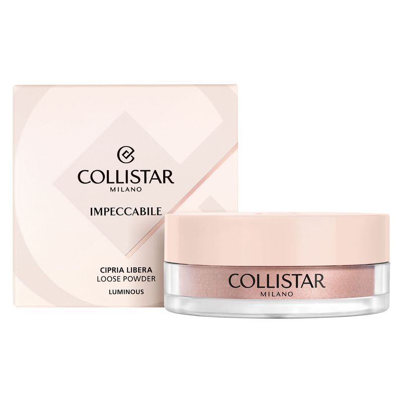 Collistar Impeccabile Cipria Libera, 02 Luminous, Cipria in Polvere Libera Donna, 10 g, Effetto Luminoso, Fissante e Uniformante a Lunga Durata