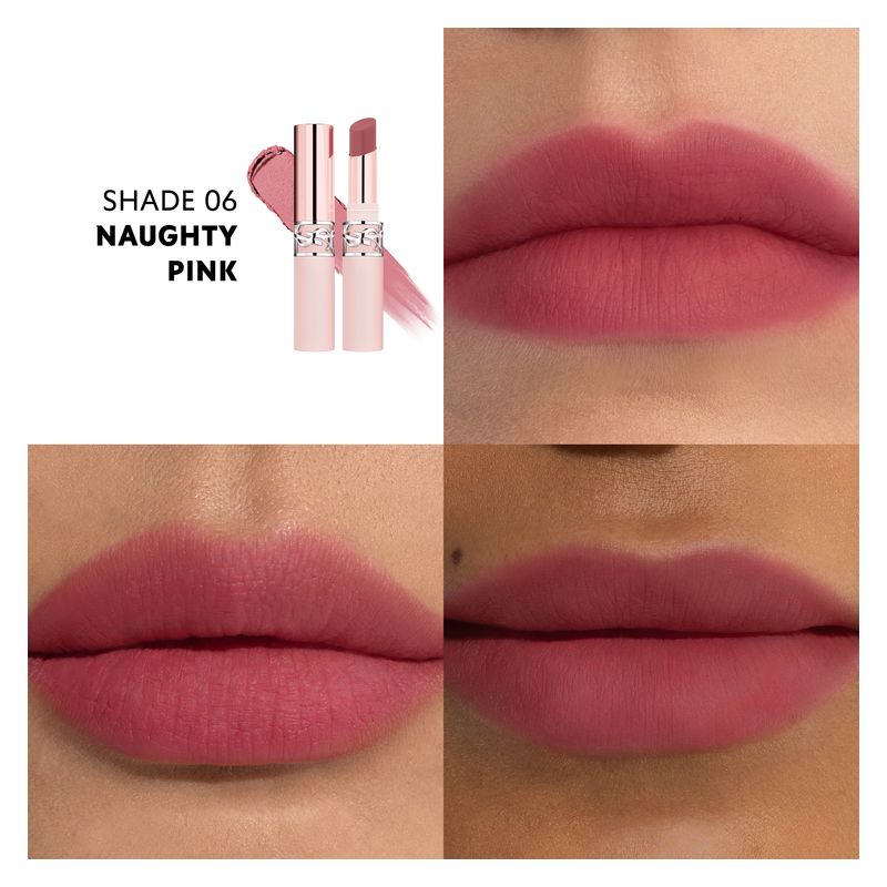 Yves Saint Laurent Lovenude Lip Blusher, Balsamo Labbra Effetto Mat Sfumato, Colore 6 Naughty Pink, 3 g, Idratante e Levigante a Lunga Tenuta